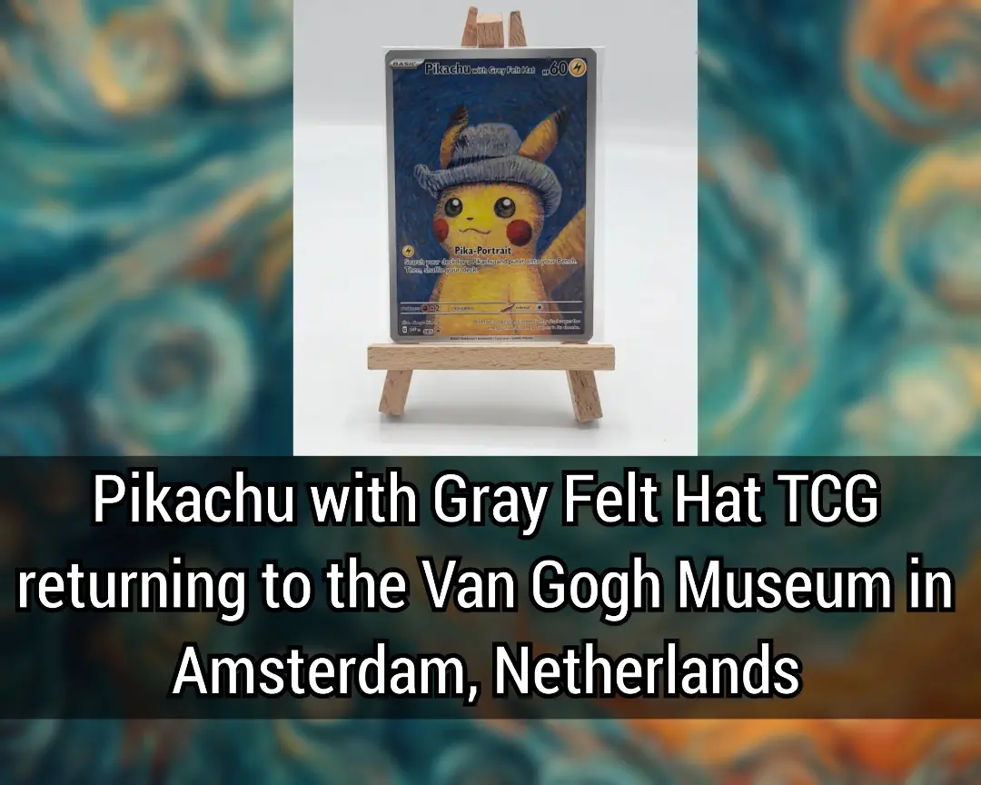 Security Oikachu Pikachu with Gray Felt Hat Returns to Van Gogh Museum Amidst Tightened ...